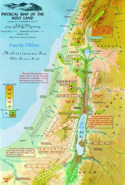 Israel topographic map